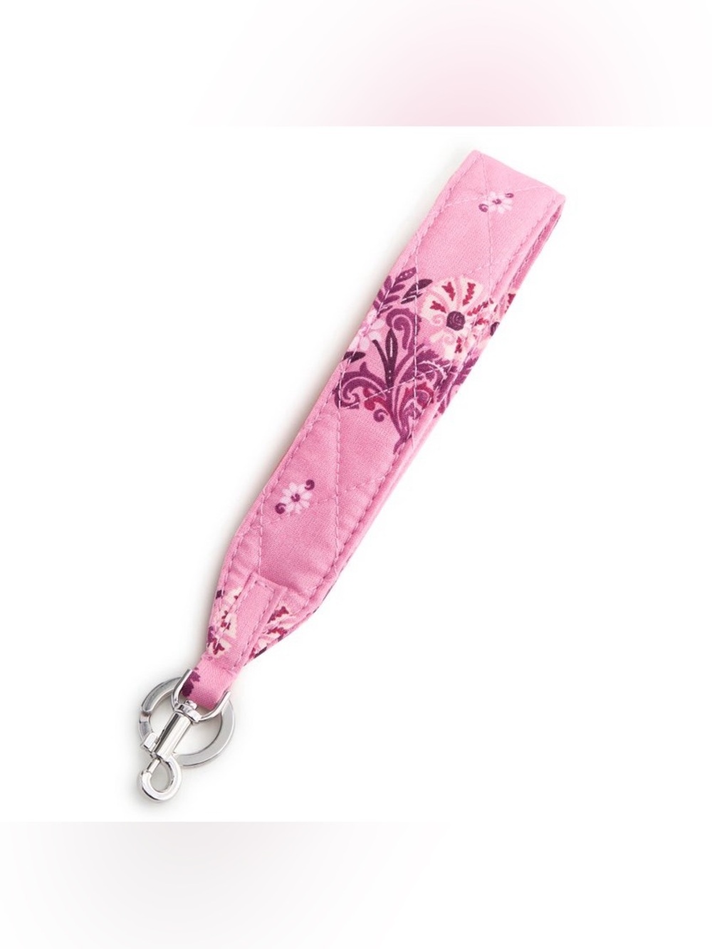 Vera Bradley NWT keychain Wristlet Strap flower pink petal posy